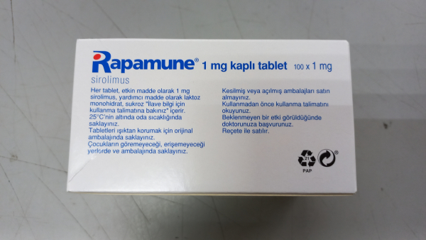 Рапамун / RAPAMUNE  (Сіролімус) 1 мг 100 таб. Pfizer, Італія - фото