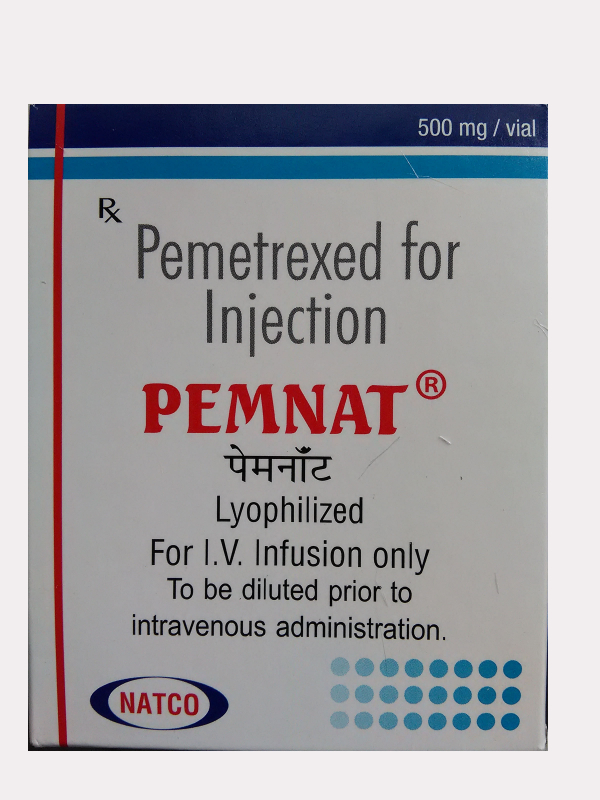 Пемнат (пеметрексед) 500 мг для в/в інєкцій NATCO, Індія - фото